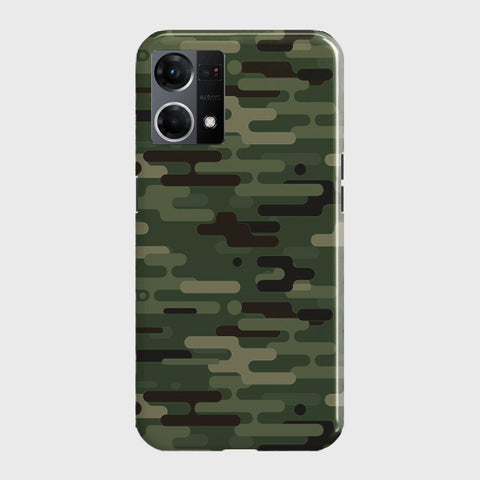 Oppo F21 Pro 4G Cover - Camo Series 2 - Light Green Design - Matte Finish - Snap On Hard Case with LifeTime Colors Guarantee