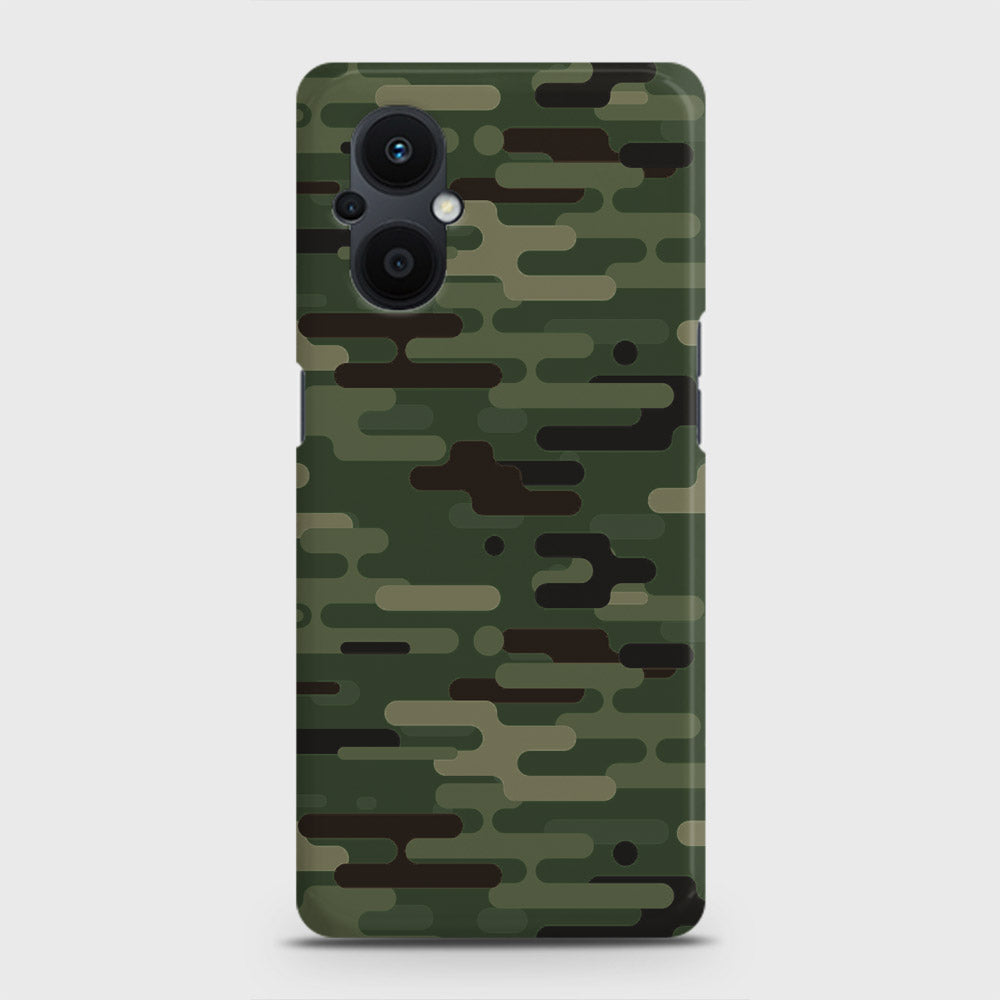 Oppo F21 Pro 5G Cover - Camo Series 2 - Light Green Design - Matte Finish - Snap On Hard Case with LifeTime Colors Guarantee