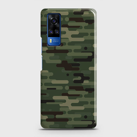 Vivo Y51 2020  Cover - Camo Series 2 - Light Green Design - Matte Finish - Snap On Hard Case with LifeTime Colors Guarantee