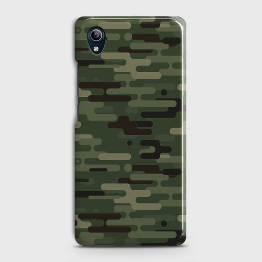 Vivo Y1s  Cover - Camo Series 2 - Light Green Design - Matte Finish - Snap On Hard Case with LifeTime Colors Guarantee