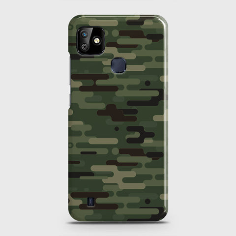 Infinix Smart HD 2021 Cover - Camo Series 2 - Light Green Design - Matte Finish - Snap On Hard Case with LifeTime Colors Guarantee