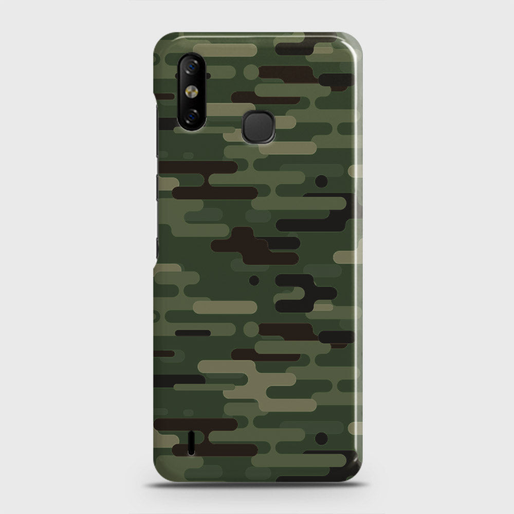 Infinix Smart 4 Cover - Camo Series 2 - Light Green Design - Matte Finish - Snap On Hard Case with LifeTime Colors Guarantee