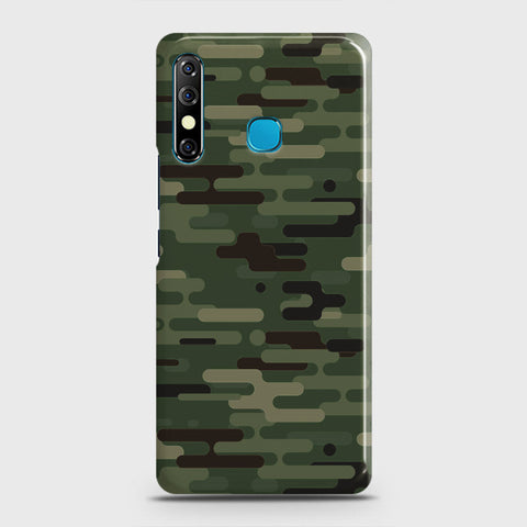 Tecno Spark 4 Cover - Camo Series 2 - Light Green Design - Matte Finish - Snap On Hard Case with LifeTime Colors Guarantee