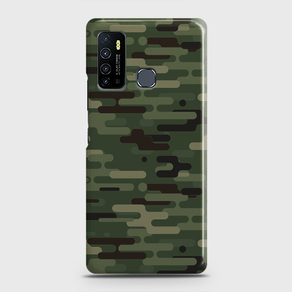Infinix Hot 9 Cover - Camo Series 2 - Light Green Design - Matte Finish - Snap On Hard Case with LifeTime Colors Guarantee