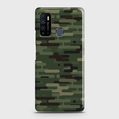 Infinix Hot 9 Cover - Camo Series 2 - Light Green Design - Matte Finish - Snap On Hard Case with LifeTime Colors Guarantee