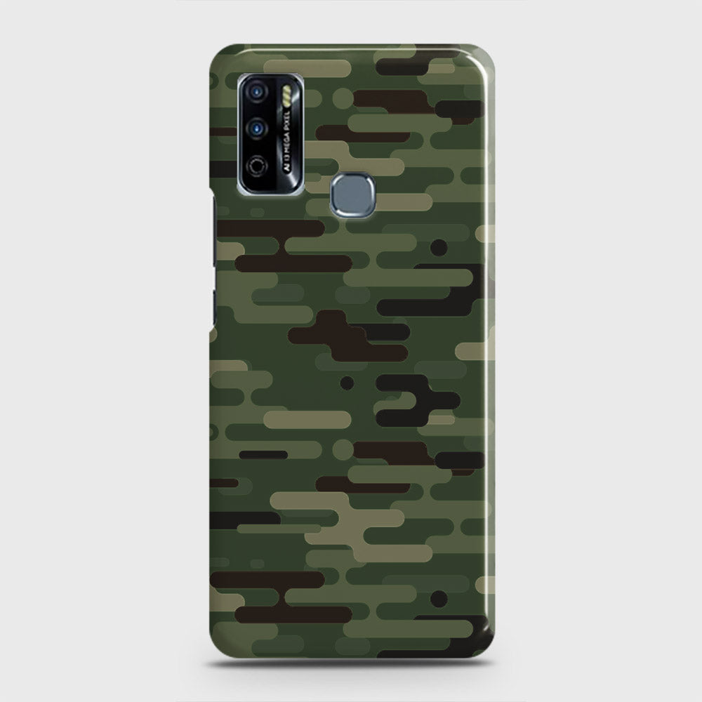 Infinix Hot 9 Play Cover - Camo Series 2 - Light Green Design - Matte Finish - Snap On Hard Case with LifeTime Colors Guarantee