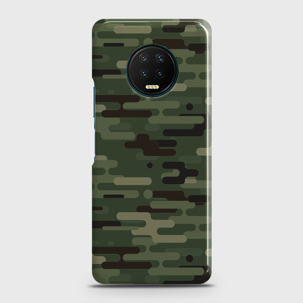 Infinix Note 7 Cover - Camo Series 2 - Light Green Design - Matte Finish - Snap On Hard Case with LifeTime Colors Guarantee