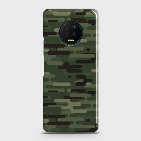 Infinix Note 7 Cover - Camo Series 2 - Light Green Design - Matte Finish - Snap On Hard Case with LifeTime Colors Guarantee