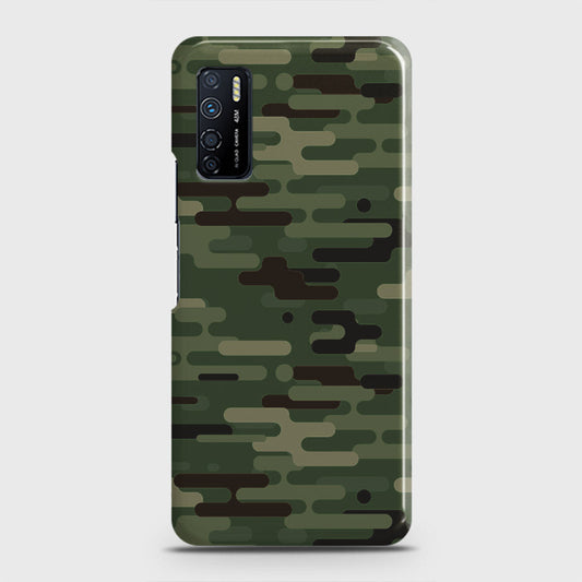 Infinix Note 7 Lite Cover - Camo Series 2 - Light Green Design - Matte Finish - Snap On Hard Case with LifeTime Colors Guarantee
