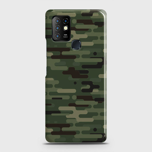 Infinix Hot 10 Cover - Camo Series 2 - Light Green Design - Matte Finish - Snap On Hard Case with LifeTime Colors Guarantee