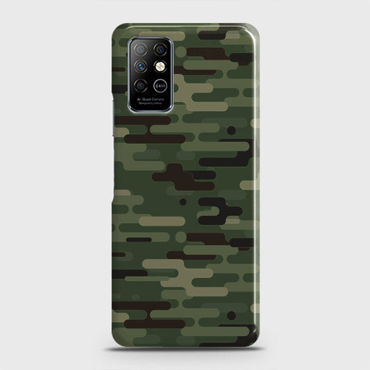 Infinix Note 8 Cover - Camo Series 2 - Light Green Design - Matte Finish - Snap On Hard Case with LifeTime Colors Guarantee