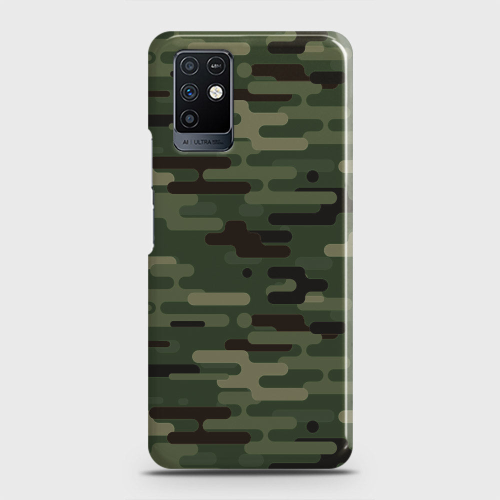 Infinix Note 10 Cover - Camo Series 2 - Light Green Design - Matte Finish - Snap On Hard Case with LifeTime Colors Guarantee