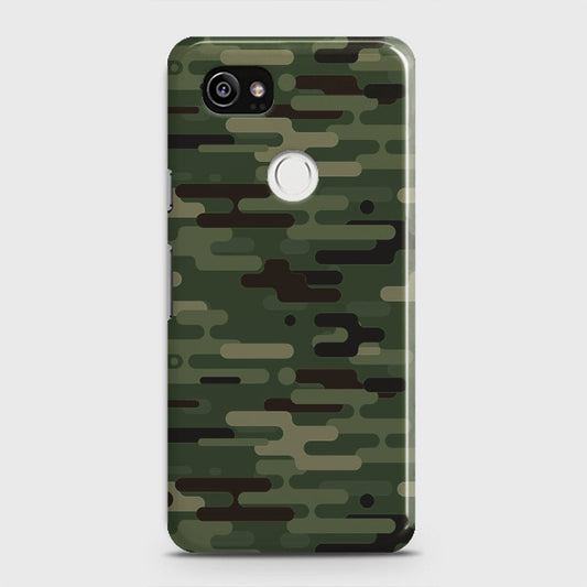 Google Pixel 2 XL Cover - Camo Series 2 - Light Green Design - Matte Finish - Snap On Hard Case with LifeTime Colors Guarantee