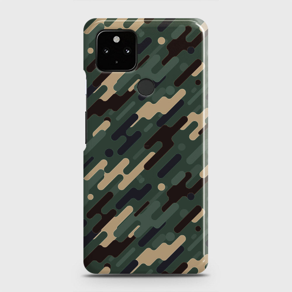 Google Pixel 5 Cover - Camo Series 3 - Light Green Design - Matte Finish - Snap On Hard Case with LifeTime Colors Guarantee
