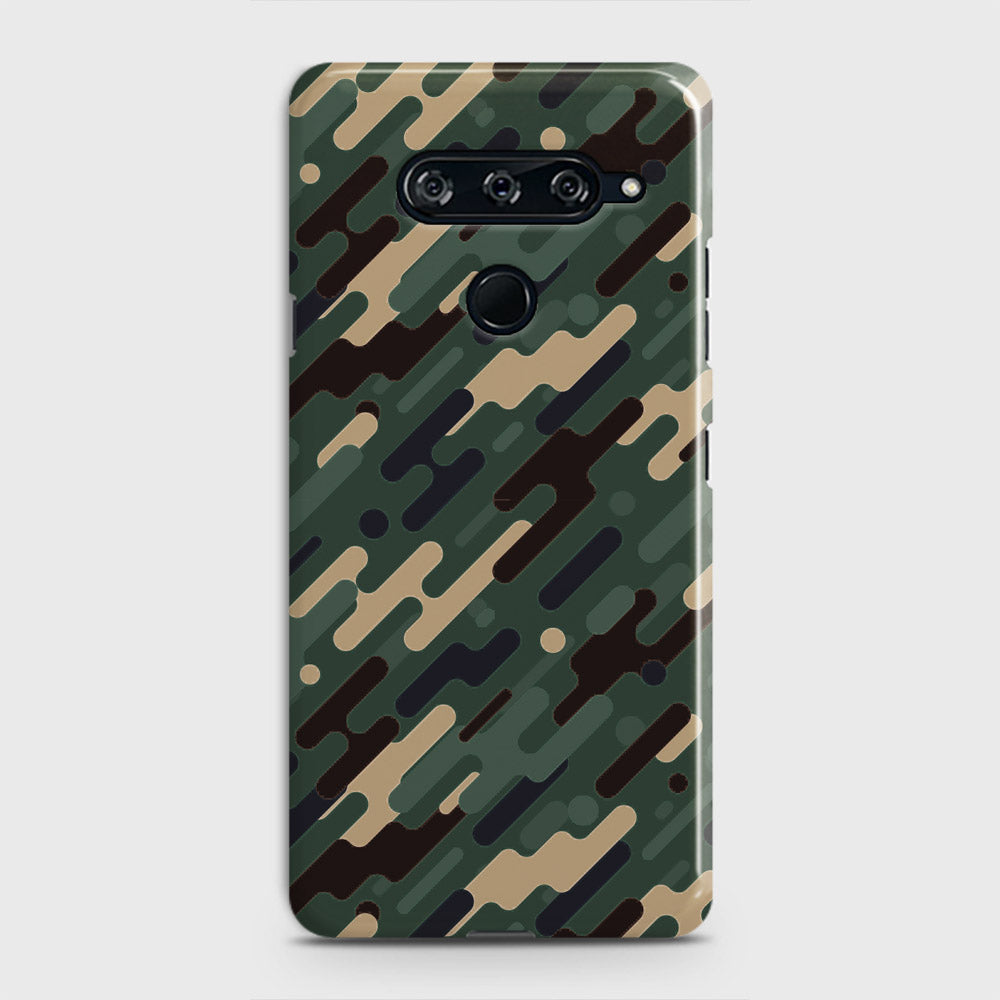 LG V40 ThinQ Cover - Camo Series 3 - Light Green Design - Matte Finish - Snap On Hard Case with LifeTime Colors Guarantee