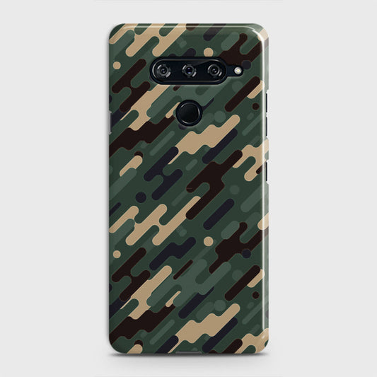 LG V40 ThinQ Cover - Camo Series 3 - Light Green Design - Matte Finish - Snap On Hard Case with LifeTime Colors Guarantee