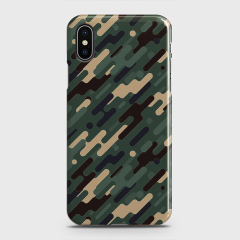 iPhone XS Cover - Camo Series 3 - Light Green Design - Matte Finish - Snap On Hard Case with LifeTime Colors Guarantee