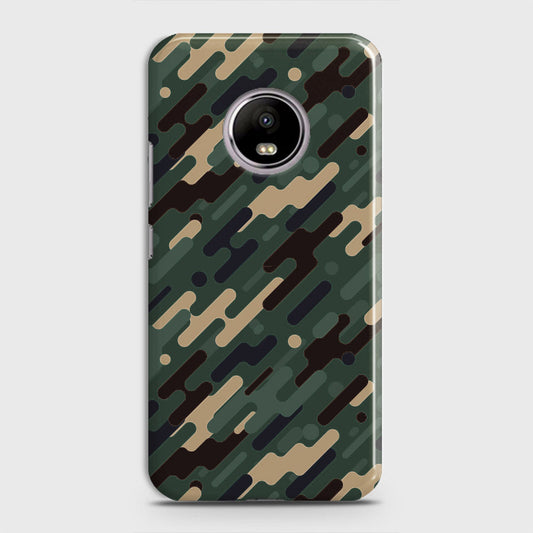 Motorola E4 Cover - Camo Series 3 - Light Green Design - Matte Finish - Snap On Hard Case with LifeTime Colors Guarantee