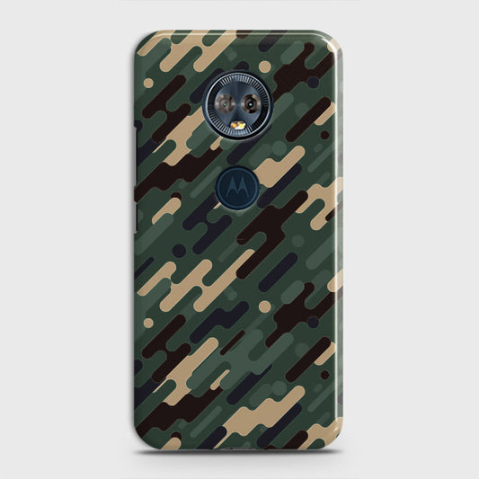 Motorola E5 Plus Cover - Camo Series 3 - Light Green Design - Matte Finish - Snap On Hard Case with LifeTime Colors Guarantee