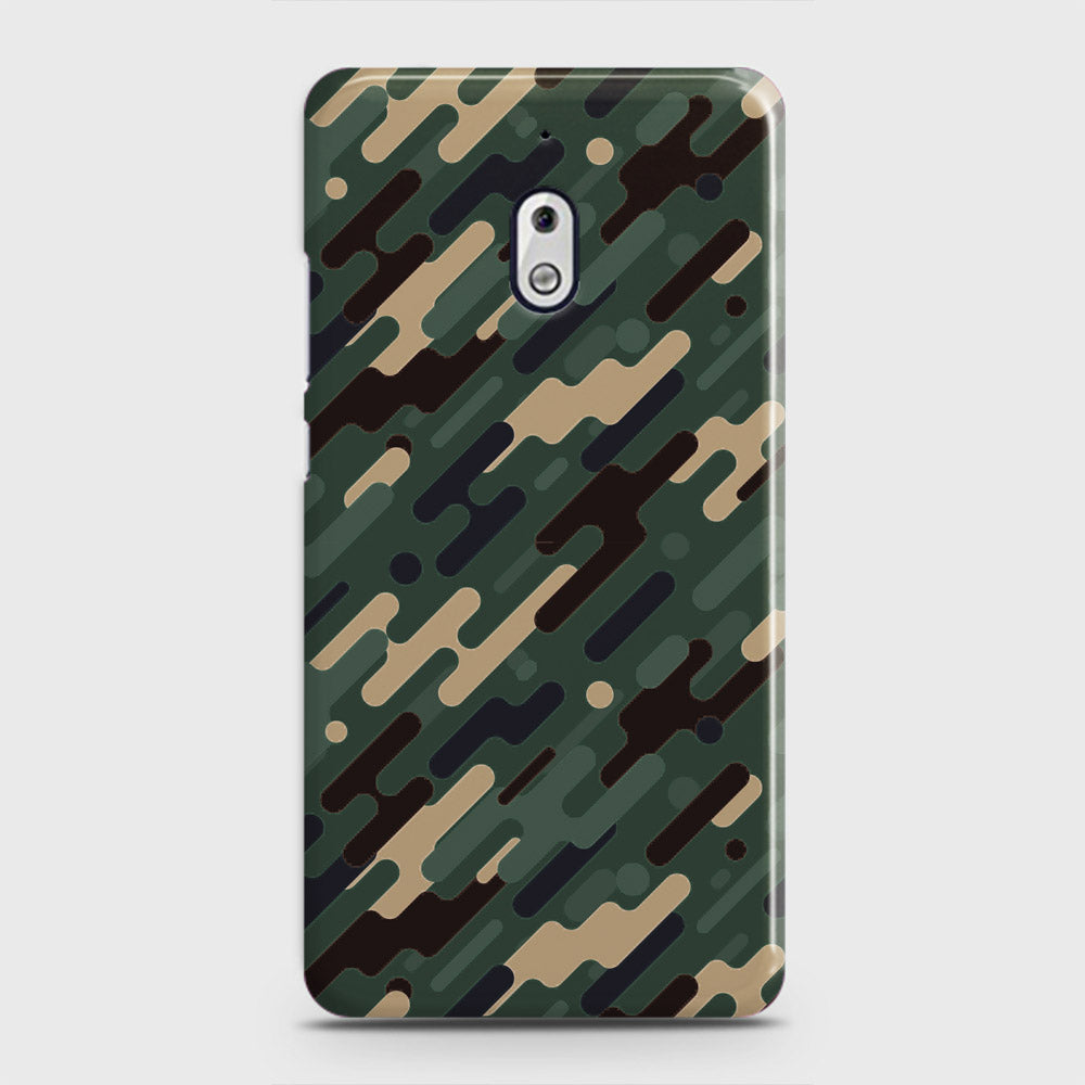 Nokia 2.1 Cover - Camo Series 3 - Light Green Design - Matte Finish - Snap On Hard Case with LifeTime Colors Guarantee