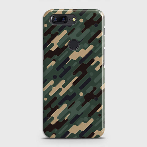 OnePlus 5T  Cover - Camo Series 3 - Light Green Design - Matte Finish - Snap On Hard Case with LifeTime Colors Guarantee