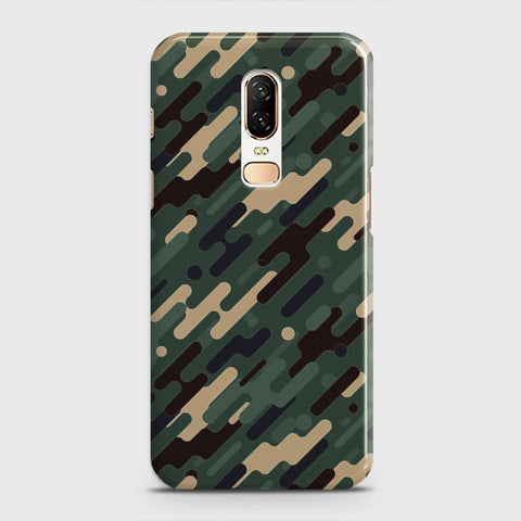 OnePlus 6  Cover - Camo Series 3 - Light Green Design - Matte Finish - Snap On Hard Case with LifeTime Colors Guarantee