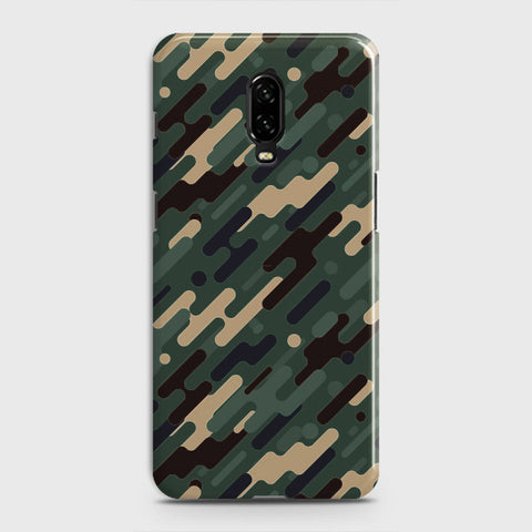 OnePlus 6T  Cover - Camo Series 3 - Light Green Design - Matte Finish - Snap On Hard Case with LifeTime Colors Guarantee