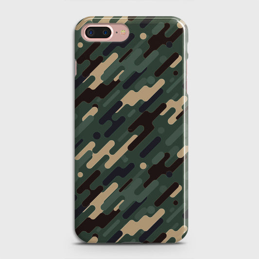 iPhone 8 Plus Cover - Camo Series 3 - Light Green Design - Matte Finish - Snap On Hard Case with LifeTime Colors Guarantee