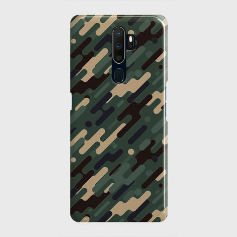 Oppo A5 2020 Cover - Camo Series 3 - Light Green Design - Matte Finish - Snap On Hard Case with LifeTime Colors Guarantee