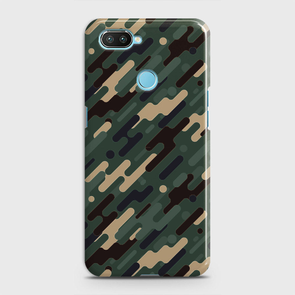 Oppo A5 with Sensor Cut Cover - Camo Series 3 - Light Green Design - Matte Finish - Snap On Hard Case with LifeTime Colors Guarantee