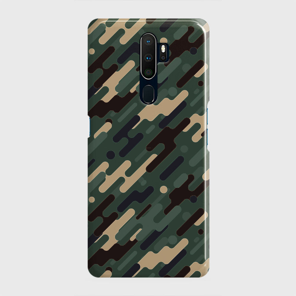 Oppo A9 2020 Cover - Camo Series 3 - Light Green Design - Matte Finish - Snap On Hard Case with LifeTime Colors Guarantee