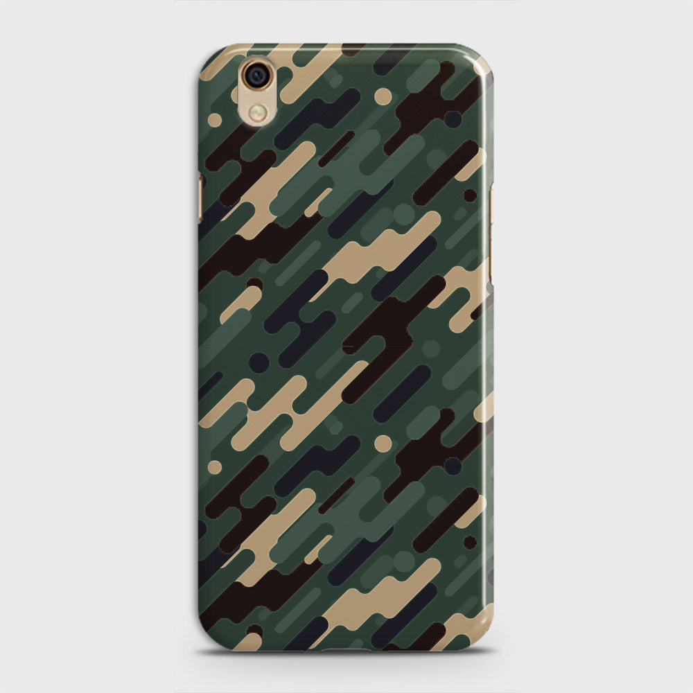 Oppo A37 Cover - Camo Series 3 - Light Green Design - Matte Finish - Snap On Hard Case with LifeTime Colors Guarantee