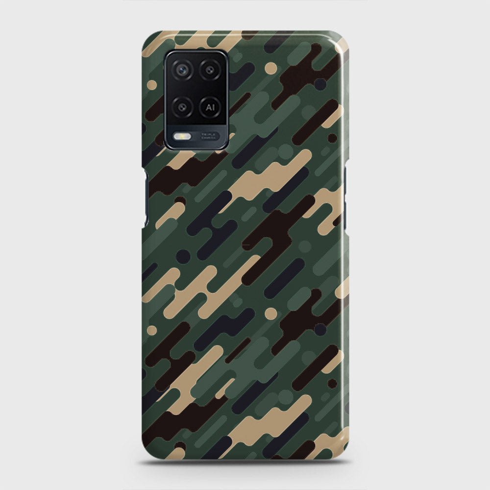 Oppo A54  Cover - Camo Series 3 - Light Green Design - Matte Finish - Snap On Hard Case with LifeTime Colors Guarantee