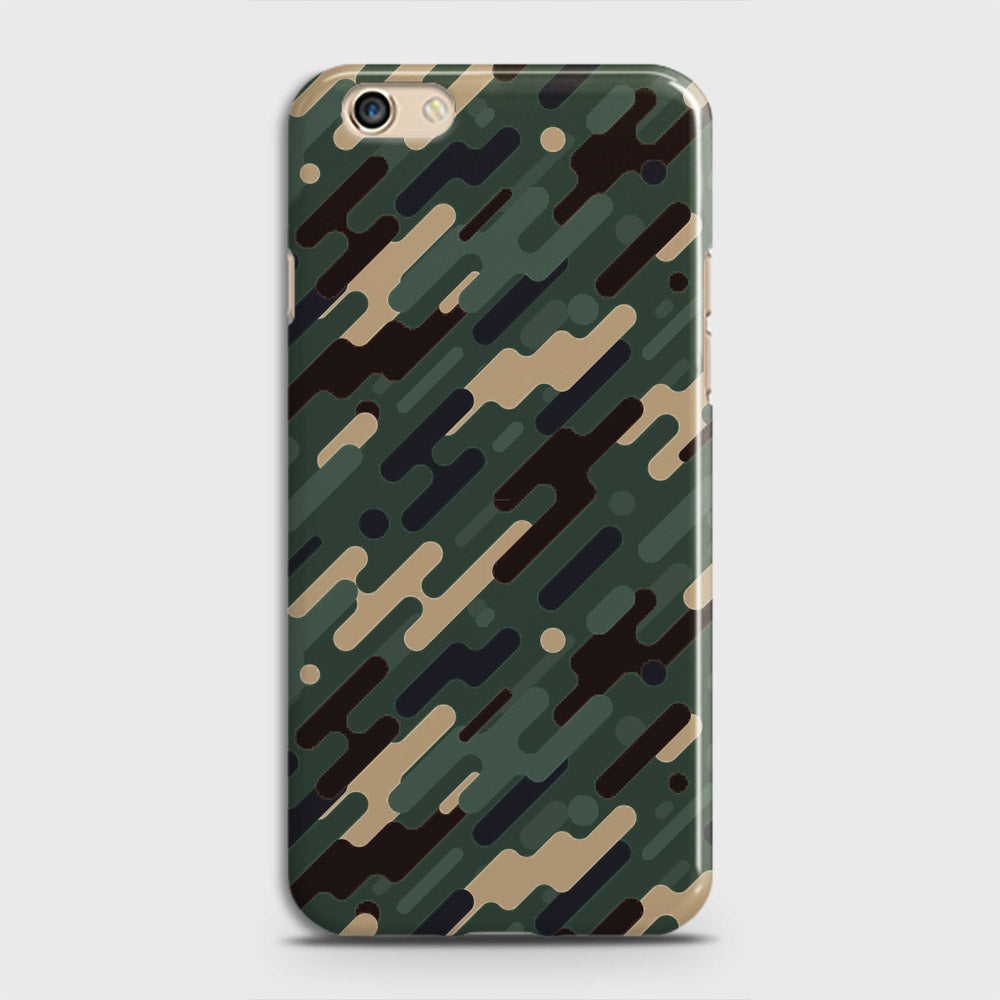 Oppo F1S Cover - Camo Series 3 - Light Green Design - Matte Finish - Snap On Hard Case with LifeTime Colors Guarantee