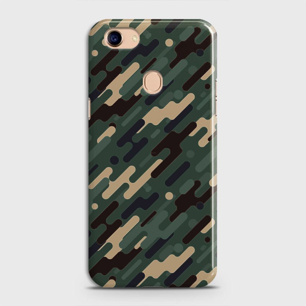 Oppo F5 / F5 Youth Cover - Camo Series 3 - Light Green Design - Matte Finish - Snap On Hard Case with LifeTime Colors Guarantee