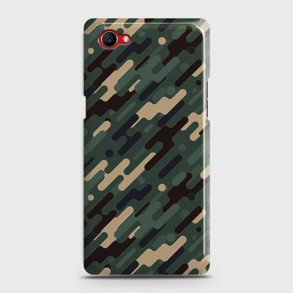 Oppo F7 Youth Cover - Camo Series 3 - Light Green Design - Matte Finish - Snap On Hard Case with LifeTime Colors Guarantee
