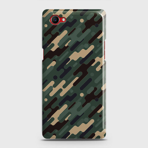 Oppo F7 Youth Cover - Camo Series 3 - Light Green Design - Matte Finish - Snap On Hard Case with LifeTime Colors Guarantee