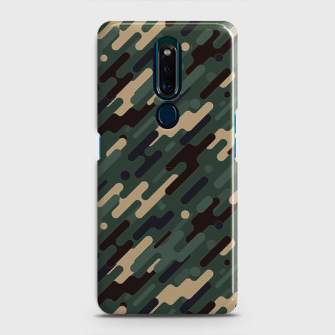 Oppo F11 Pro Cover - Camo Series 3 - Light Green Design - Matte Finish - Snap On Hard Case with LifeTime Colors Guarantee