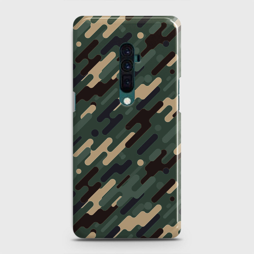 Oppo Reno 10x zoom Cover - Camo Series 3 - Light Green Design - Matte Finish - Snap On Hard Case with LifeTime Colors Guarantee