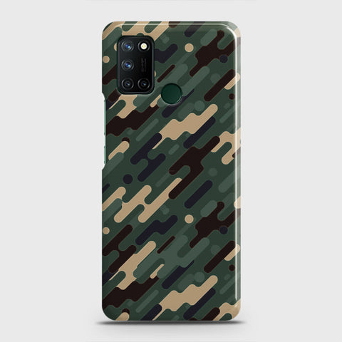 Realme 7i Cover - Camo Series 3 - Light Green Design - Matte Finish - Snap On Hard Case with LifeTime Colors Guarantee