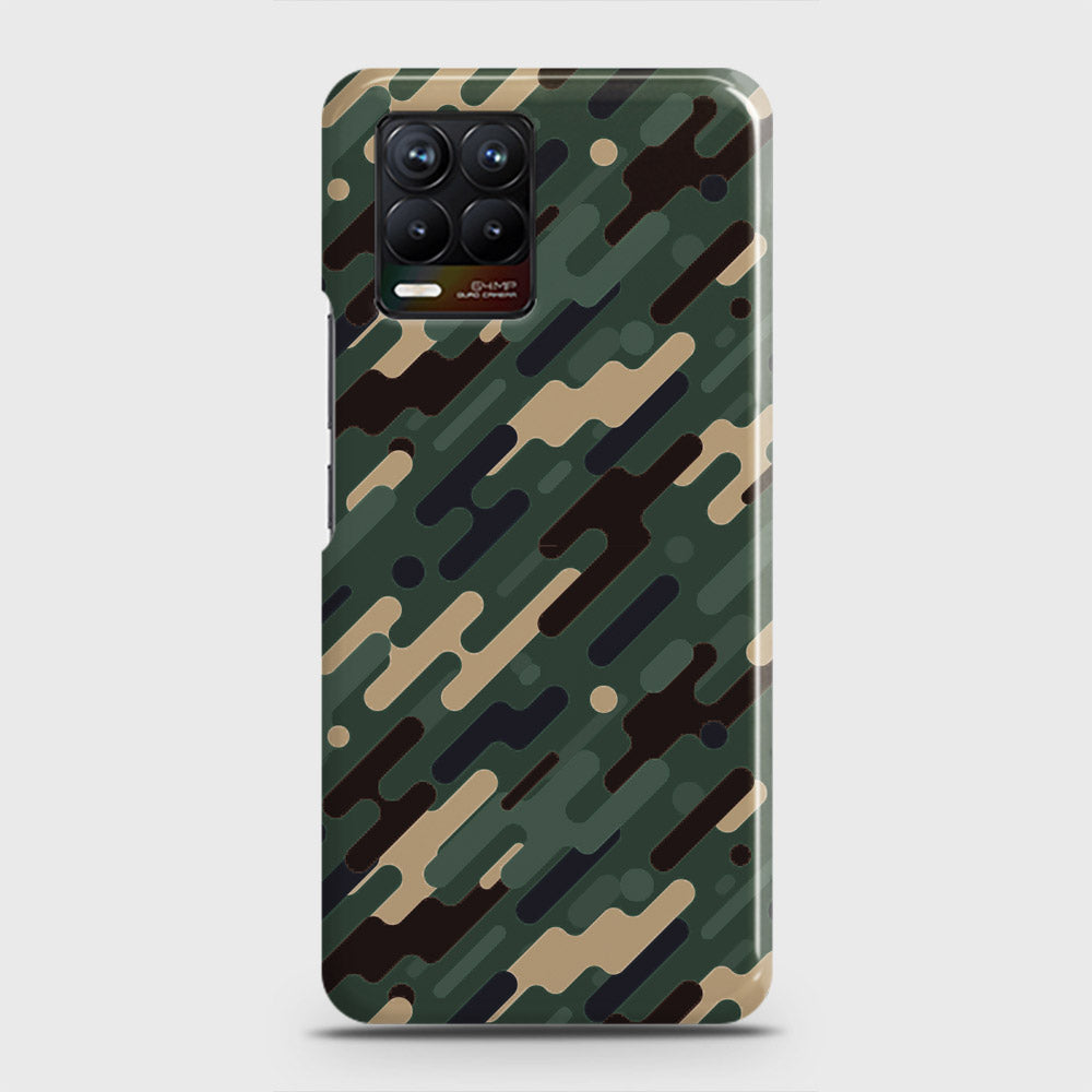 Realme 8 Pro Cover - Camo Series 3 - Light Green Design - Matte Finish - Snap On Hard Case with LifeTime Colors Guarantee