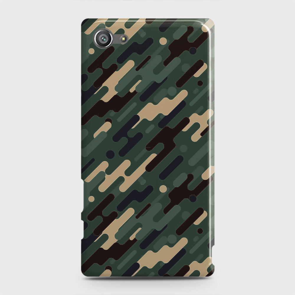 Sony Xperia Z5 Compact / Z5 Mini Cover - Camo Series 3 - Light Green Design - Matte Finish - Snap On Hard Case with LifeTime Colors Guarantee
