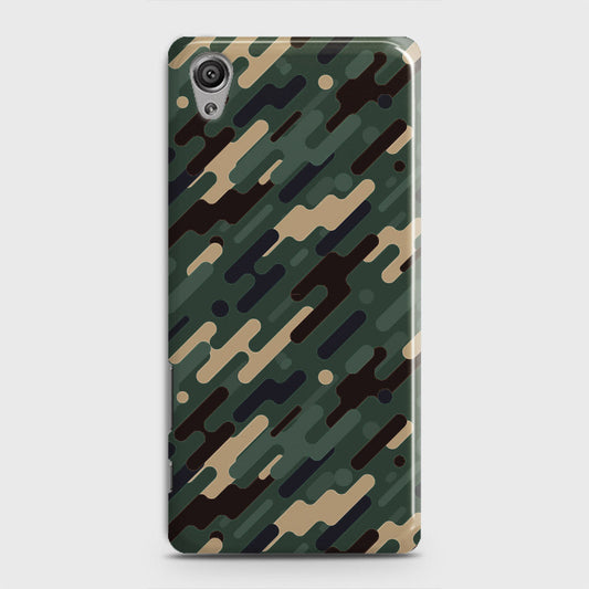Sony Xperia XA Cover - Camo Series 3 - Light Green Design - Matte Finish - Snap On Hard Case with LifeTime Colors Guarantee