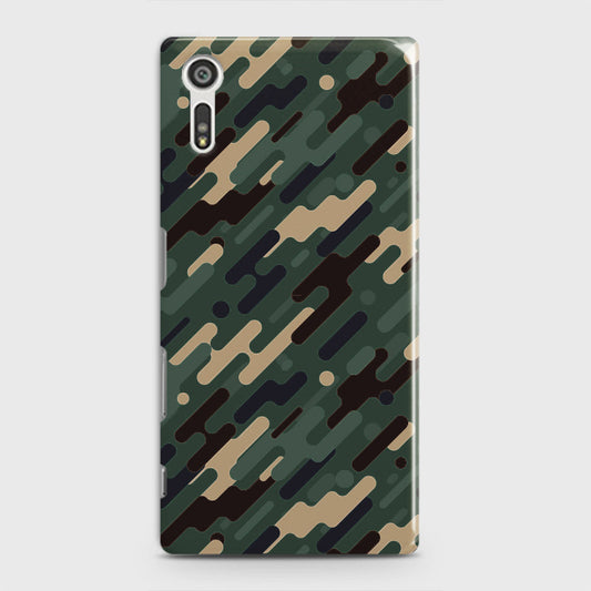 Sony Xperia XZ / XZs Cover - Camo Series 3 - Light Green Design - Matte Finish - Snap On Hard Case with LifeTime Colors Guarantee