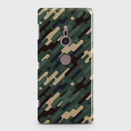 Sony Xperia XZ2 Cover - Camo Series 3 - Light Green Design - Matte Finish - Snap On Hard Case with LifeTime Colors Guarantee