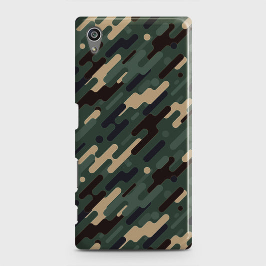 Sony Xperia Z5 Cover - Camo Series 3 - Light Green Design - Matte Finish - Snap On Hard Case with LifeTime Colors Guarantee