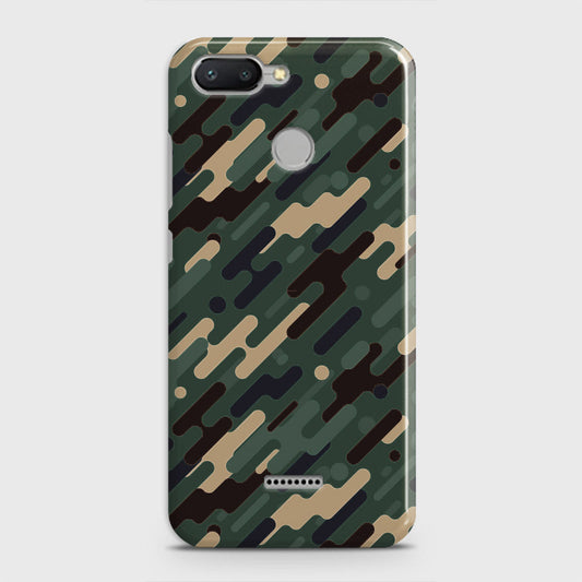 Xiaomi Redmi 6 Cover - Camo Series 3 - Light Green Design - Matte Finish - Snap On Hard Case with LifeTime Colors Guarantee