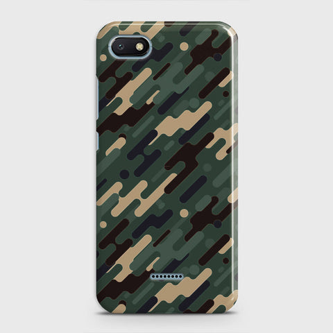 Xiaomi Redmi 6A Cover - Camo Series 3 - Light Green Design - Matte Finish - Snap On Hard Case with LifeTime Colors Guarantee