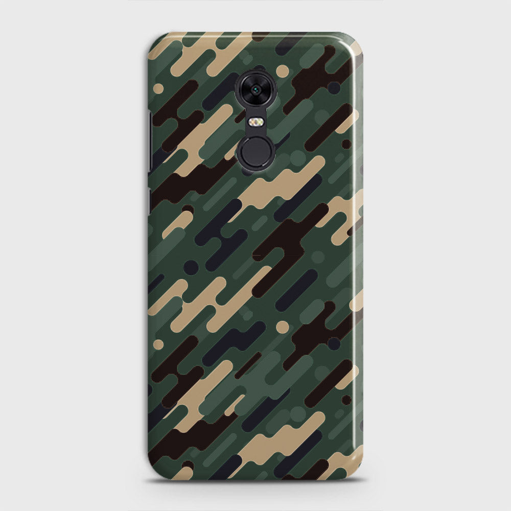 Redmi 5 Plus  Cover - Camo Series 3 - Light Green Design - Matte Finish - Snap On Hard Case with LifeTime Colors Guarantee