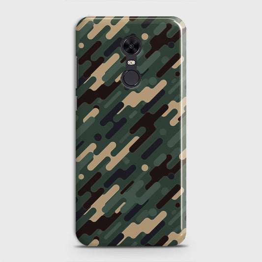 Redmi 5 Plus  Cover - Camo Series 3 - Light Green Design - Matte Finish - Snap On Hard Case with LifeTime Colors Guarantee